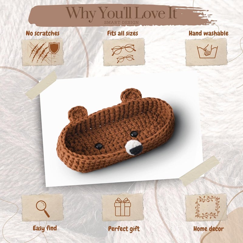 SmartChoice HandMade Bear Crochet Glasses Holder - Image 4